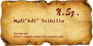 Nyókó Szibilla névjegykártya